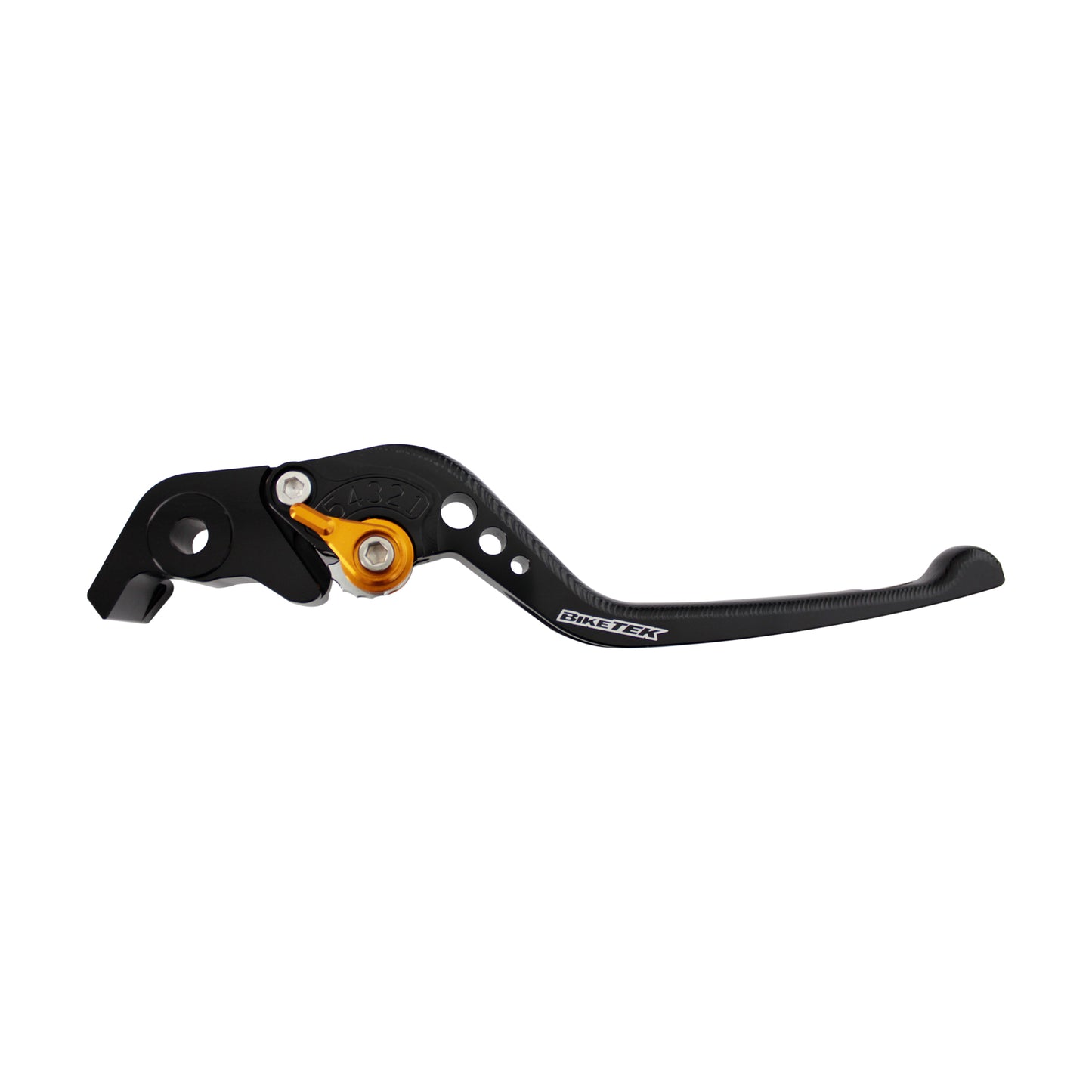 BikeTek Adjustable CNC Lever Long Brake - Black / Gold Adjuster - #B86