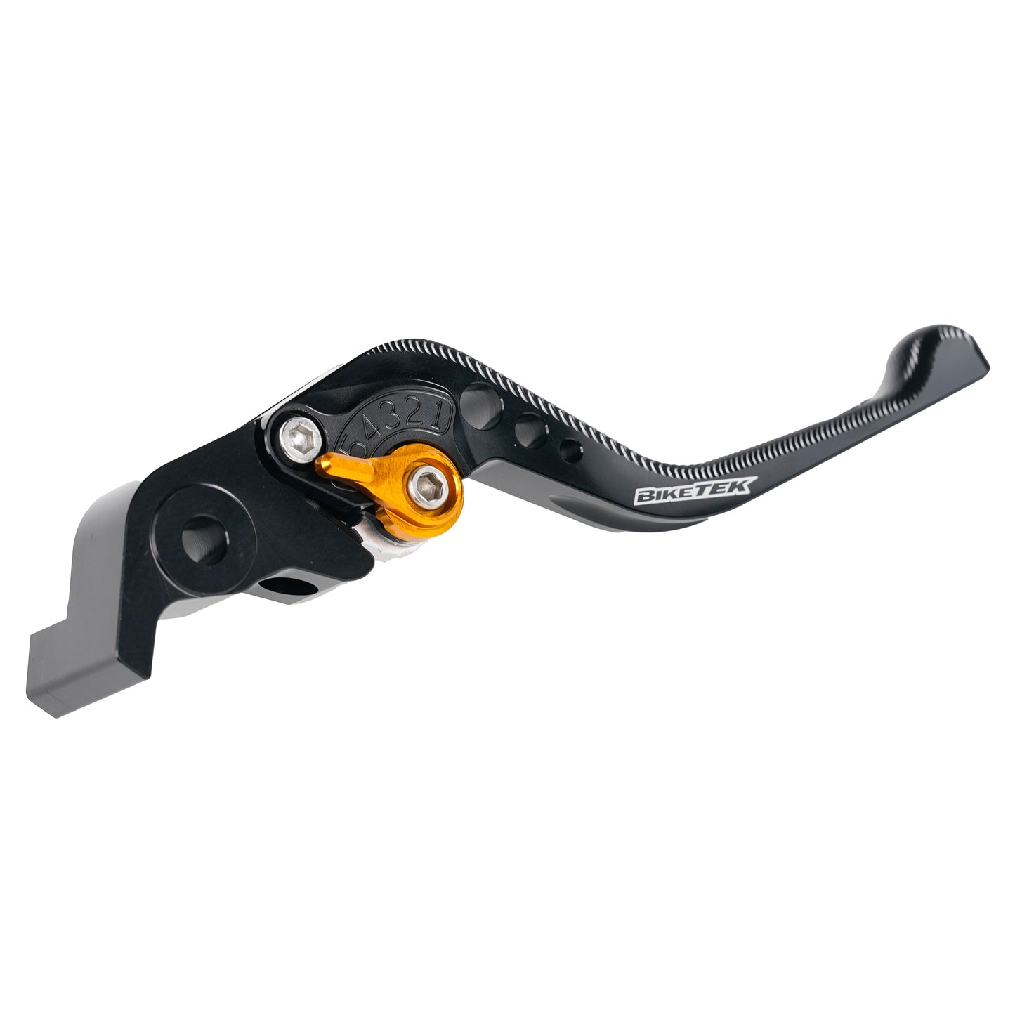 BikeTek Adjustable CNC Lever Short Brake - Black / Gold Adjuster - #B86S
