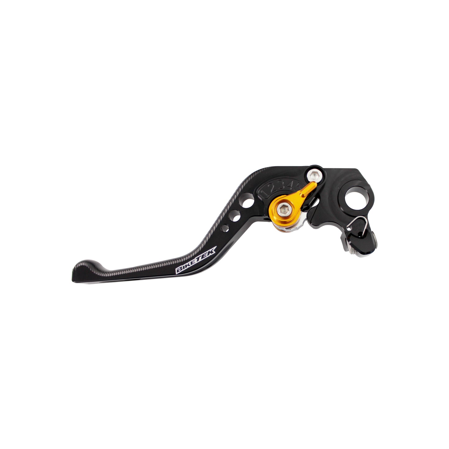 BikeTek Adjustable CNC Lever Short Clutch - Black / Gold Adjuster - #C111S