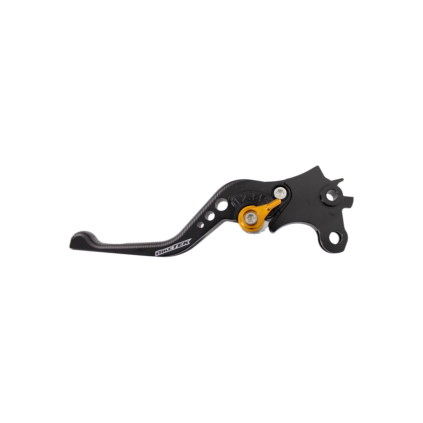BikeTek Adjustable CNC Lever Short Clutch - Black / Gold Adjuster - #C117S