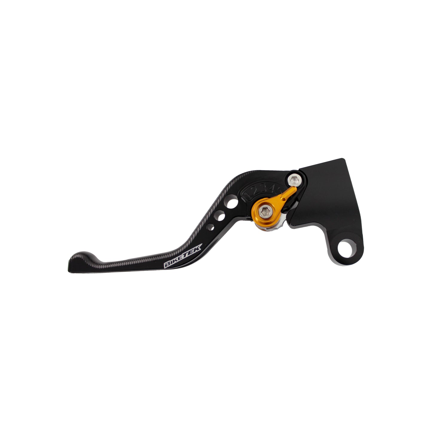 BikeTek Adjustable CNC Lever Short Clutch - Black / Gold Adjuster - #C121S