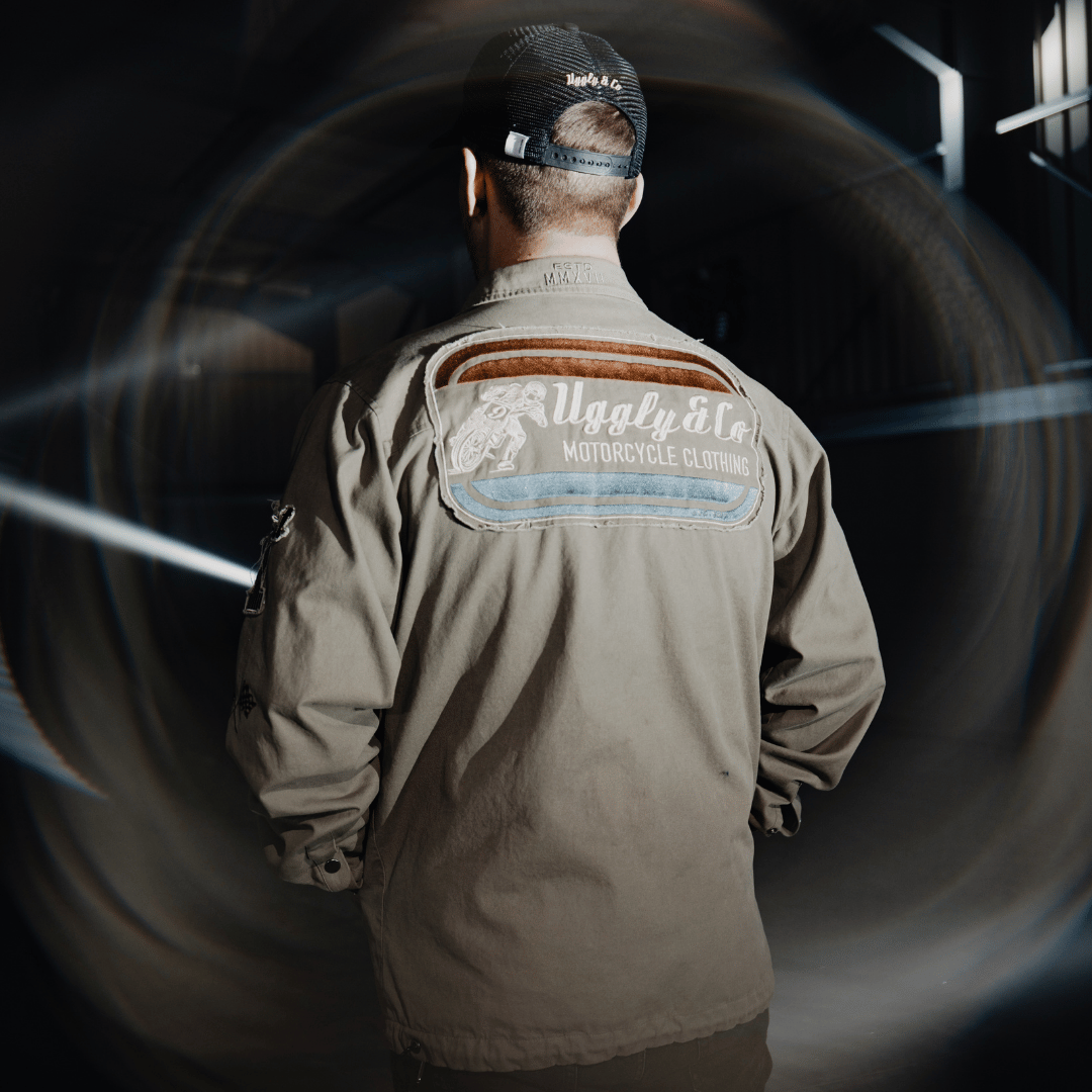 Green Flattrack Moto Shacket by Uggly & Co
