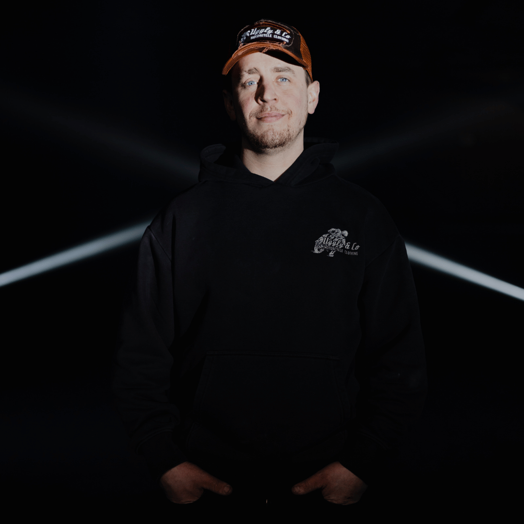 Black Flattrack Hoodie by Uggly & Co