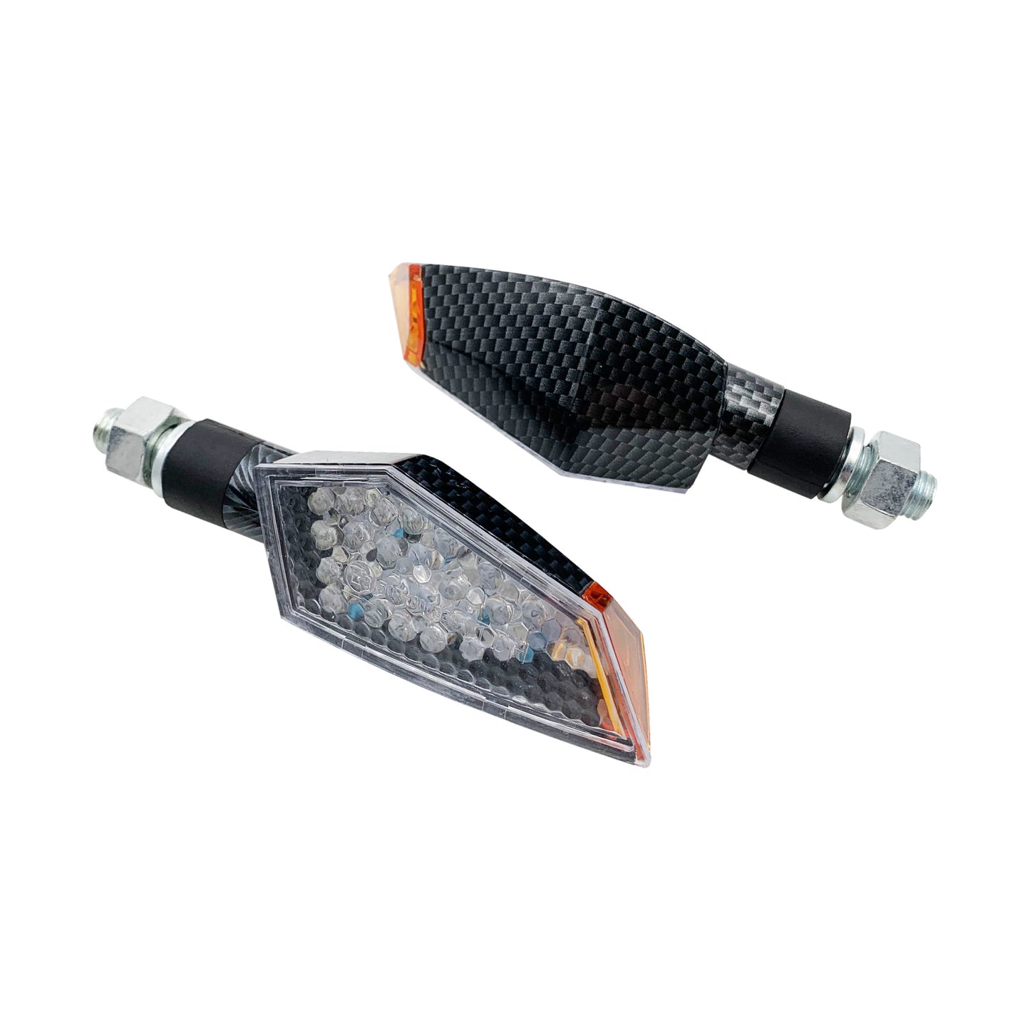 Bike It LED Claw Indicators With Carbon Effect Body And Clear Lens
