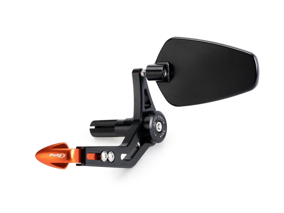 Clutch Lever Protector (Blue) With Mirror Pro - Orange