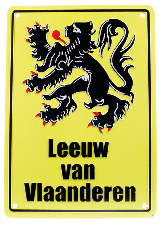 Leeuw van Vlaanderen (or Lion Of Flanders) Replica Road Sign