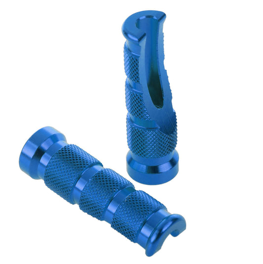 Bike It Aluminium Tapered Footrest Pegs (Pair) - Blue