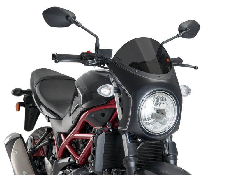 Retro Black Semi Fairing And Screen 195mm