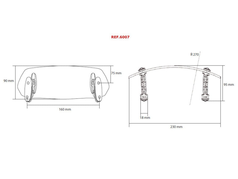 Screw On Adjustable Screen Extender 90 x 230mm