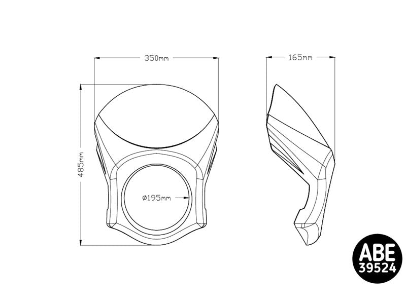 Semi Fairing 195mmm