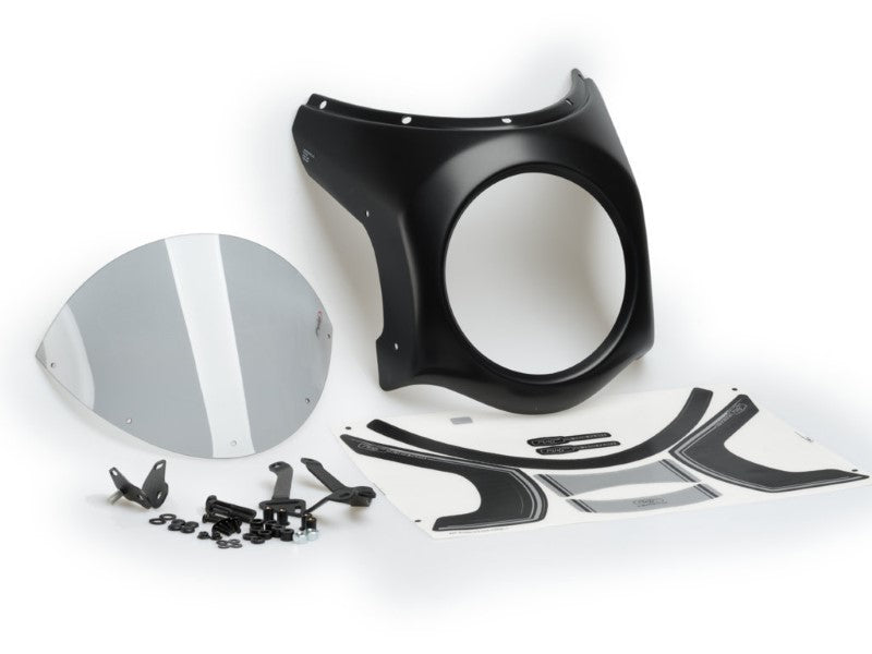 Retro Black Semi Fairing And Screen 195mm