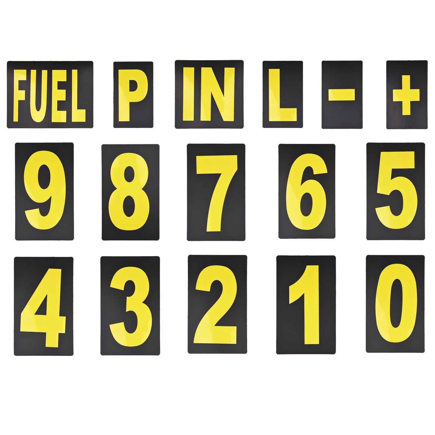 Pit Board Number Kit Yellow 37pcs