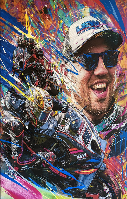 PETER HICKMAN LARGE RACING CANVAS PRINT 26X40 INCH