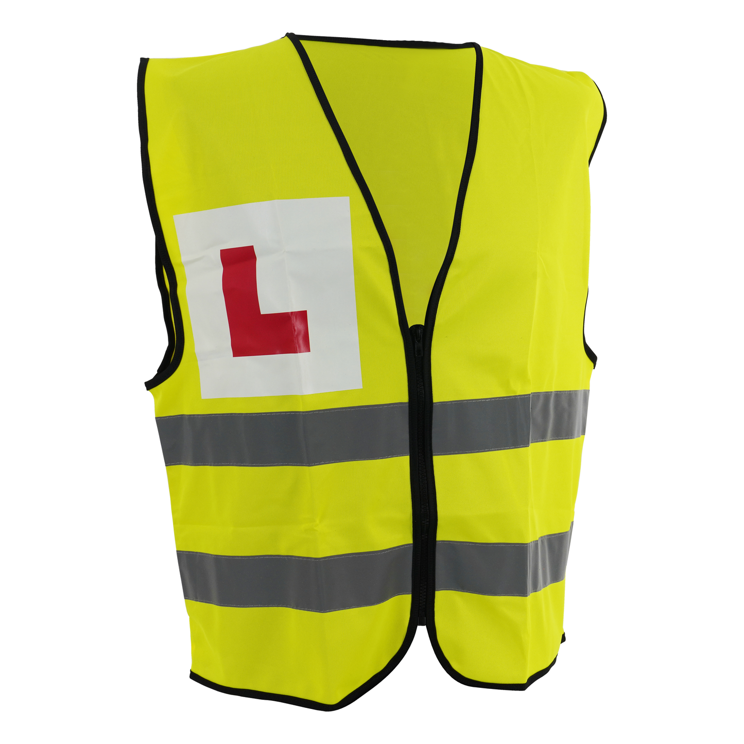 Reflective Gilet With Printed L-Plates Fluoro Yellow