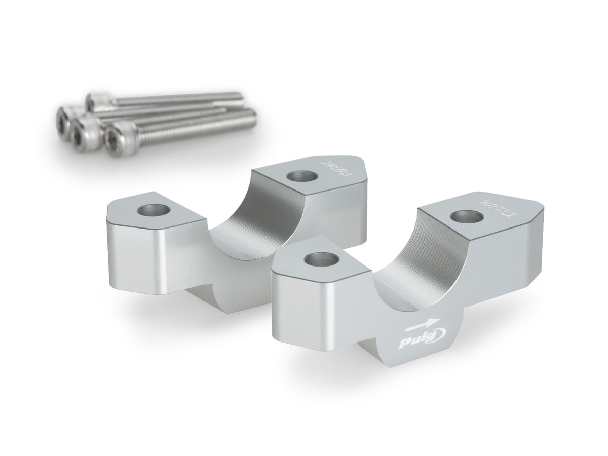 20mm Handlebar Risers For 22-32mm Bars - Silver
