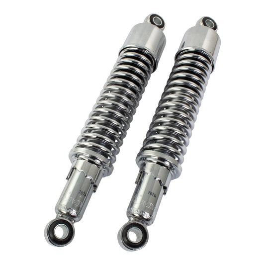 Bike It 320mm Eye To Eye Chrome Twin Shock Absorbers
