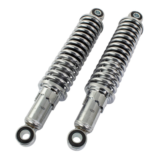 Bike It 280mm Eye To Eye Chrome Twin Shock Absorbers