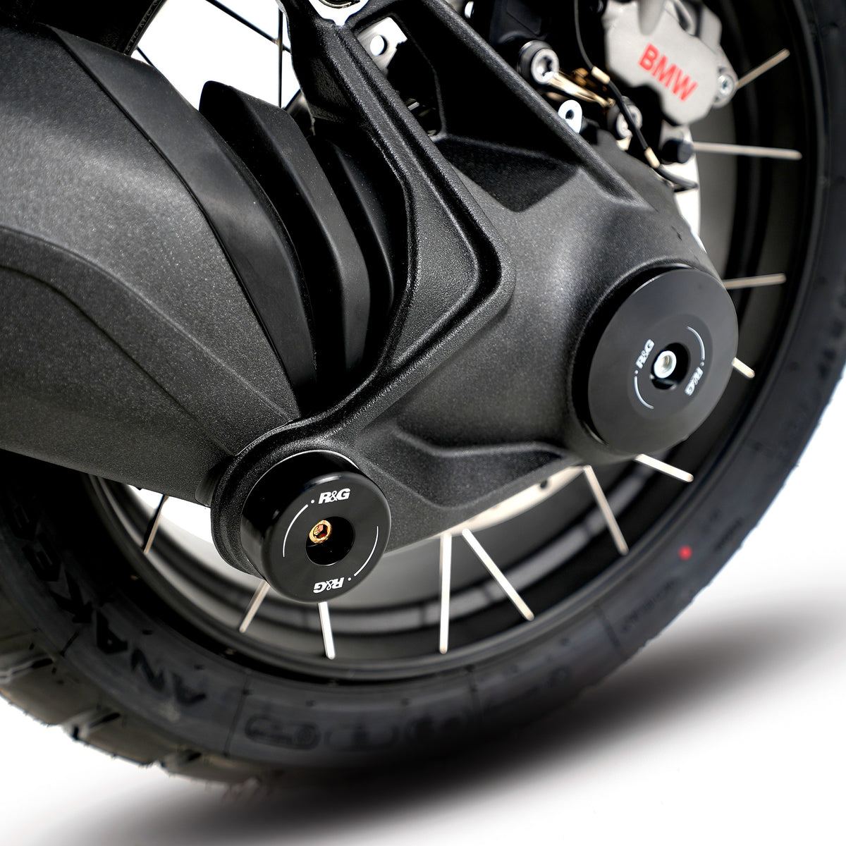 Swingarm (Shaft) Protectors for BMW R 1300 RS '25-, R1300 R '25-, R 1300 RT '25-, R 1300 GS Adventure '24- and 21 others.