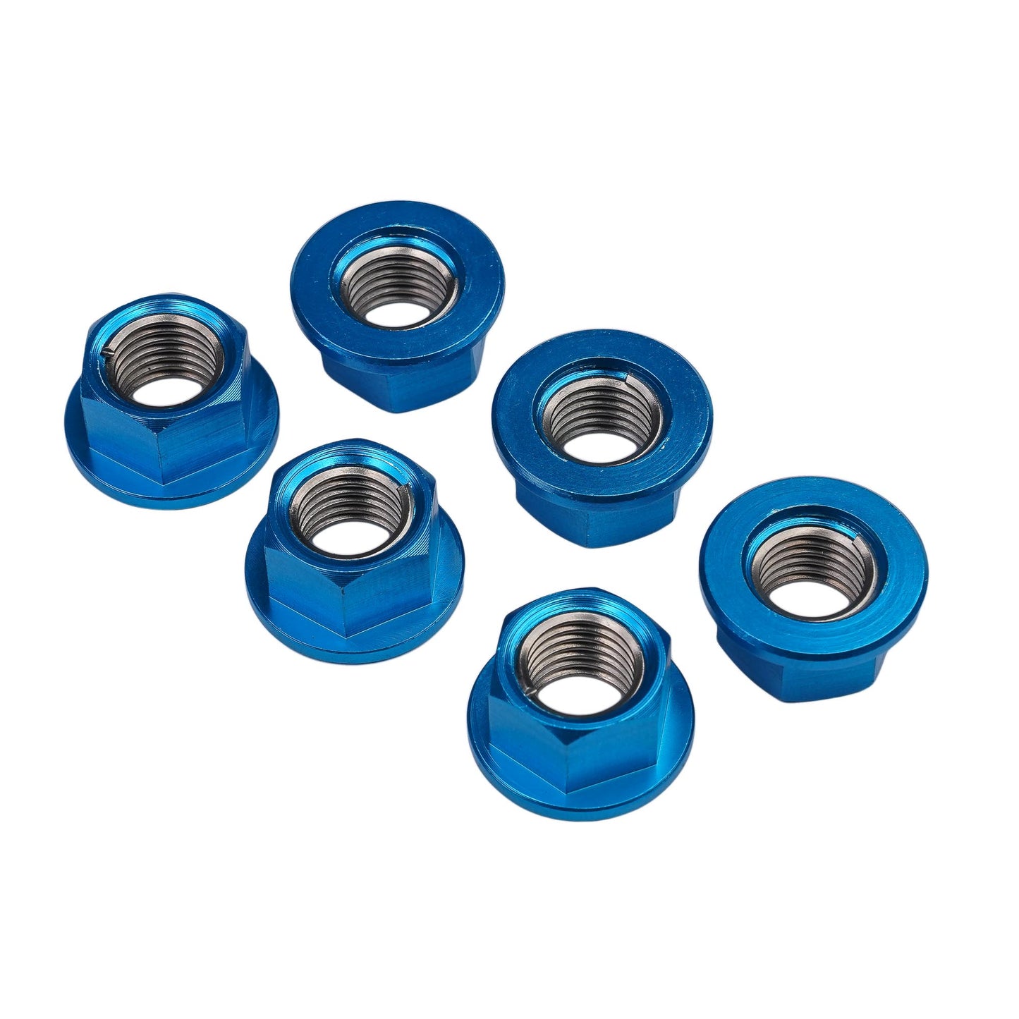 Bike It Rear Sprocket Nut Kit 10mm Blue (6Pcs)