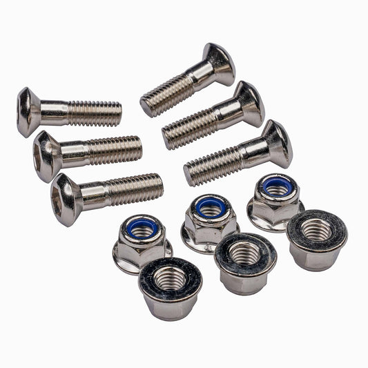 Bike It Sprocket Bolt/Nut Kit M8*25mm 1.25 Pitch (6Pcs) Chromoly Bolt Carbon Steel Nut