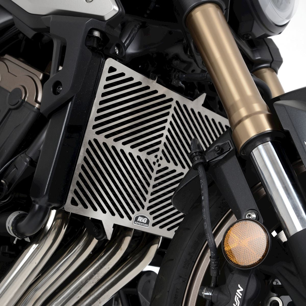 Stainless Steel Radiator Guard for Honda CBR650F, Honda CB650F '14-, CB650R '19- & CBR650R '19-23 models