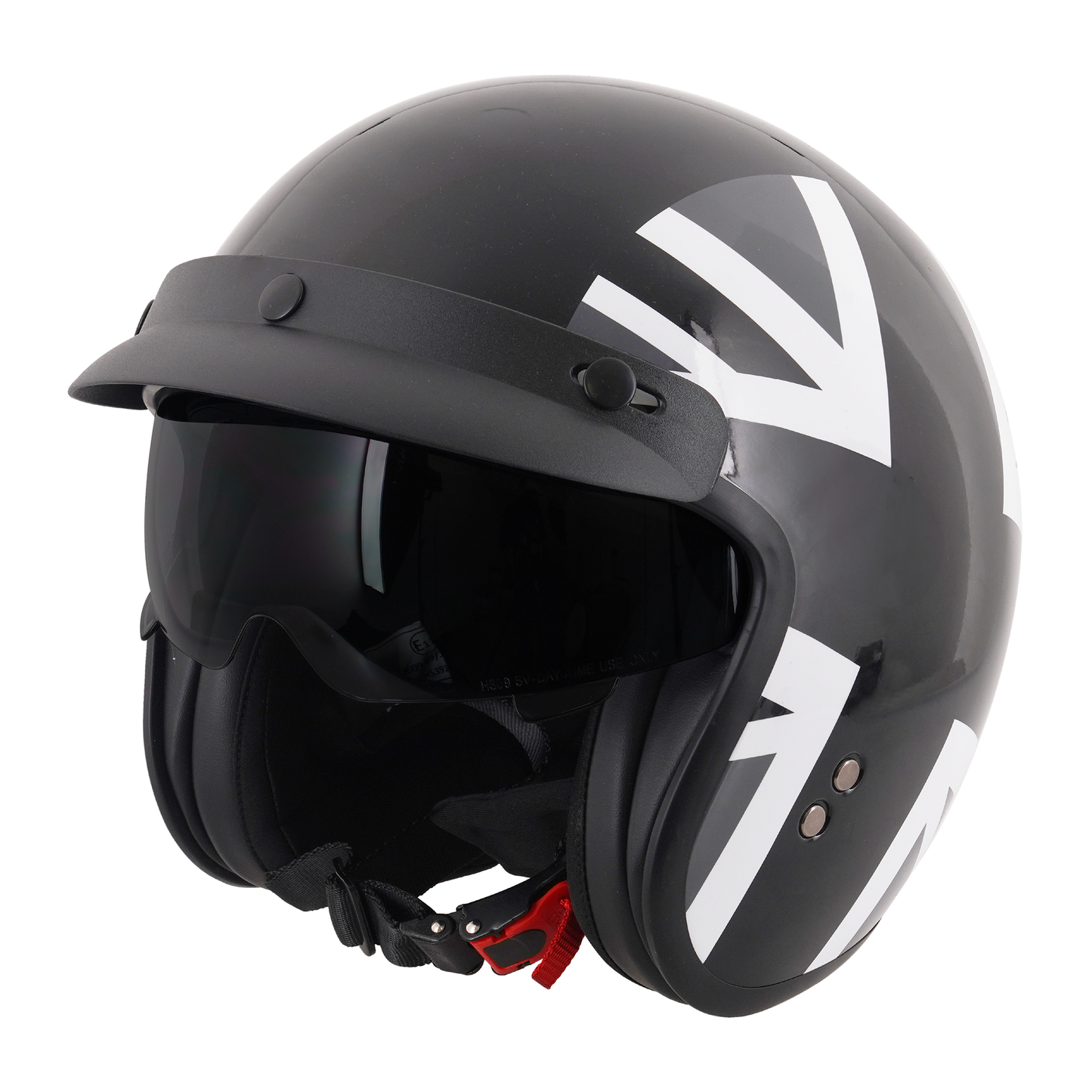 Stealth HS391 Peaked Open Face Helmet Mono Jack - X-Large