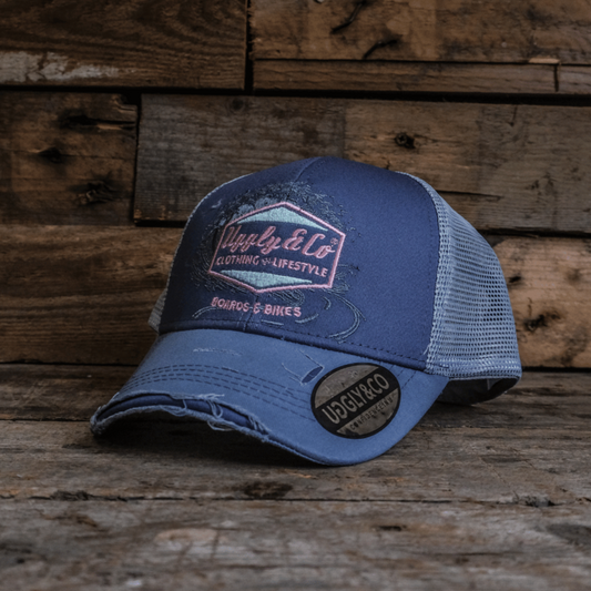 Purple Surf Diamond Trucker Hat by Uggly & Co