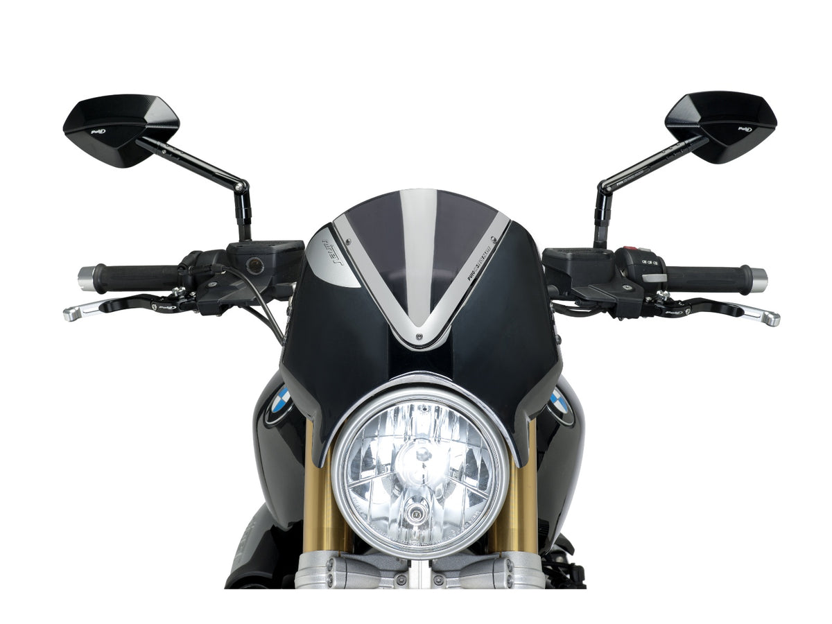 Retrovision Black Semi Fairing And Screen - Dark Smoke