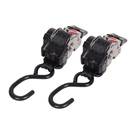 Fixed Auto Retractable Ratched Tiedowns 25mm x 1.6M 2pcs