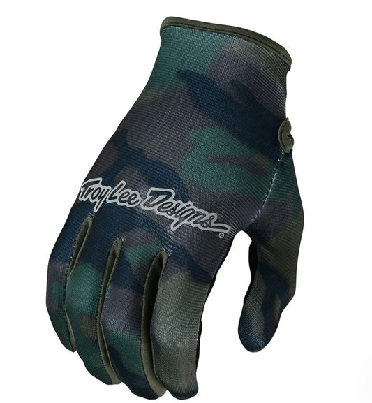 Troy Lee Designs Flowline Gloves Brushed Camo Army Large
