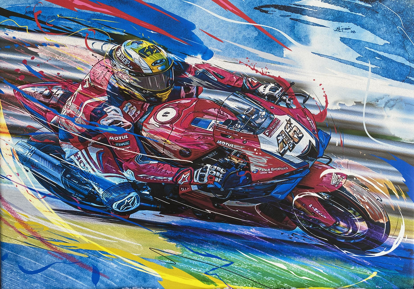 Tommy Bridewell Canvas Racing Print 14x20 Inch