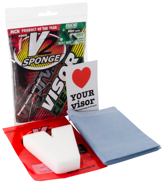 V2 Sponge Visor Cleaning Pocket Pack ~ 5Pcs Multibuy
