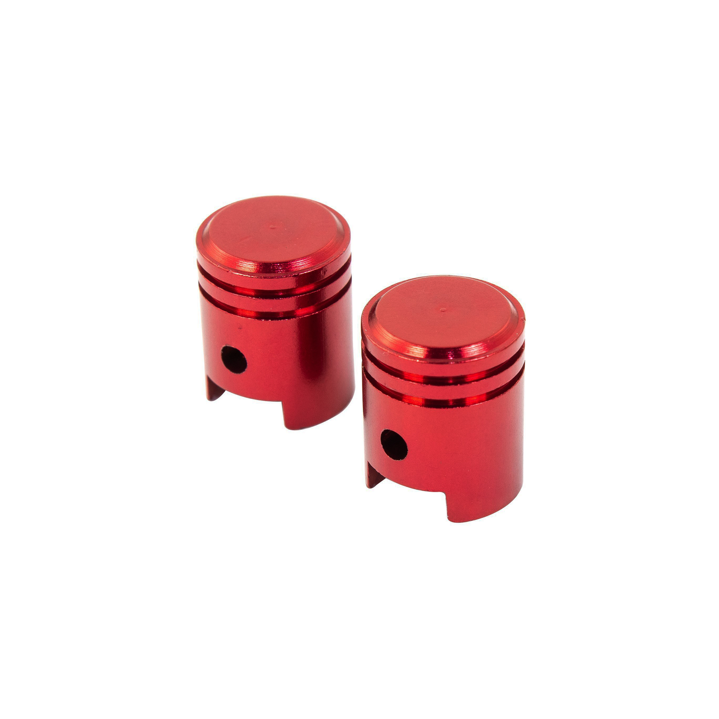 Bike It Small Piston Valve Caps - Red