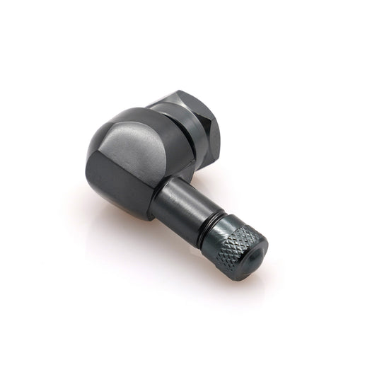 Bike It Aluminium 90Â° 11.3mm Metal Tyre Valve (Gun Metal - 1 Piece)