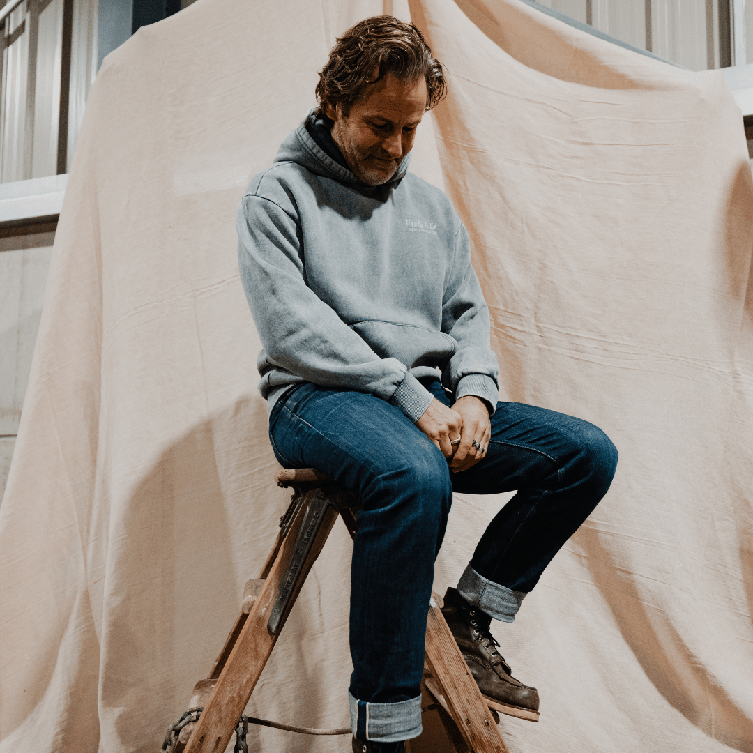 Blue Diamond Acid Wash Hoodie by Uggly & Co