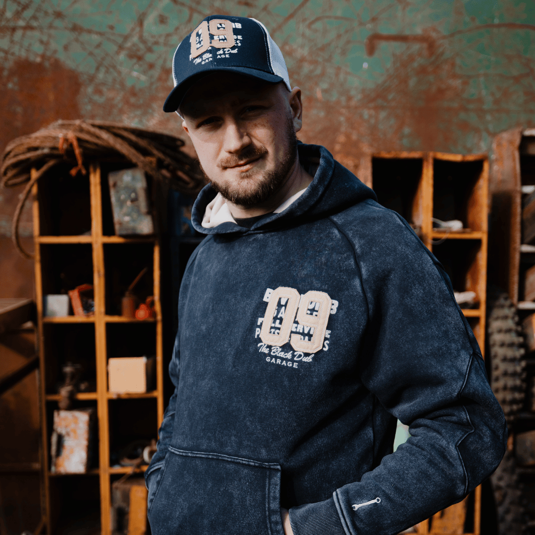 Navy Parts & Spares '09' Hoodie by Uggly & Co