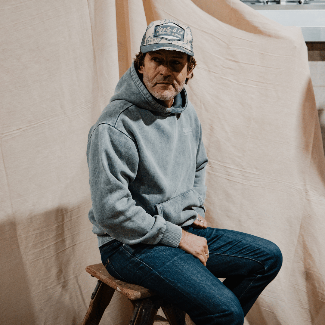 Blue Diamond Acid Wash Hoodie by Uggly & Co