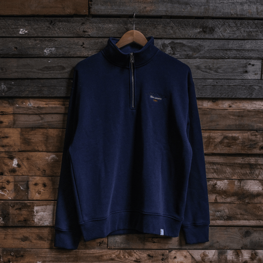Navy Union Jack Quater-Zip by Uggly & Co