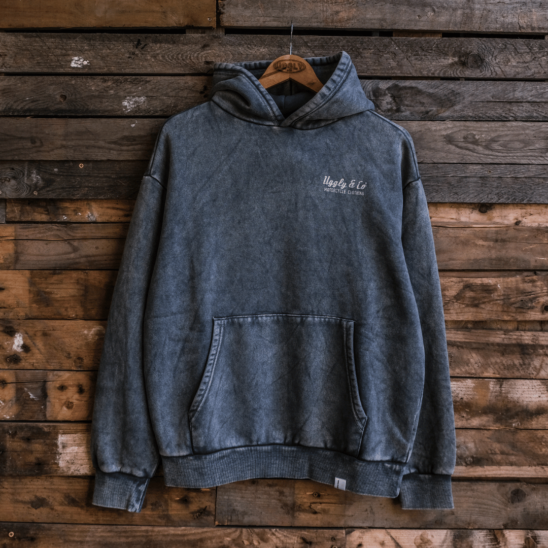 Blue Diamond Acid Wash Hoodie by Uggly & Co