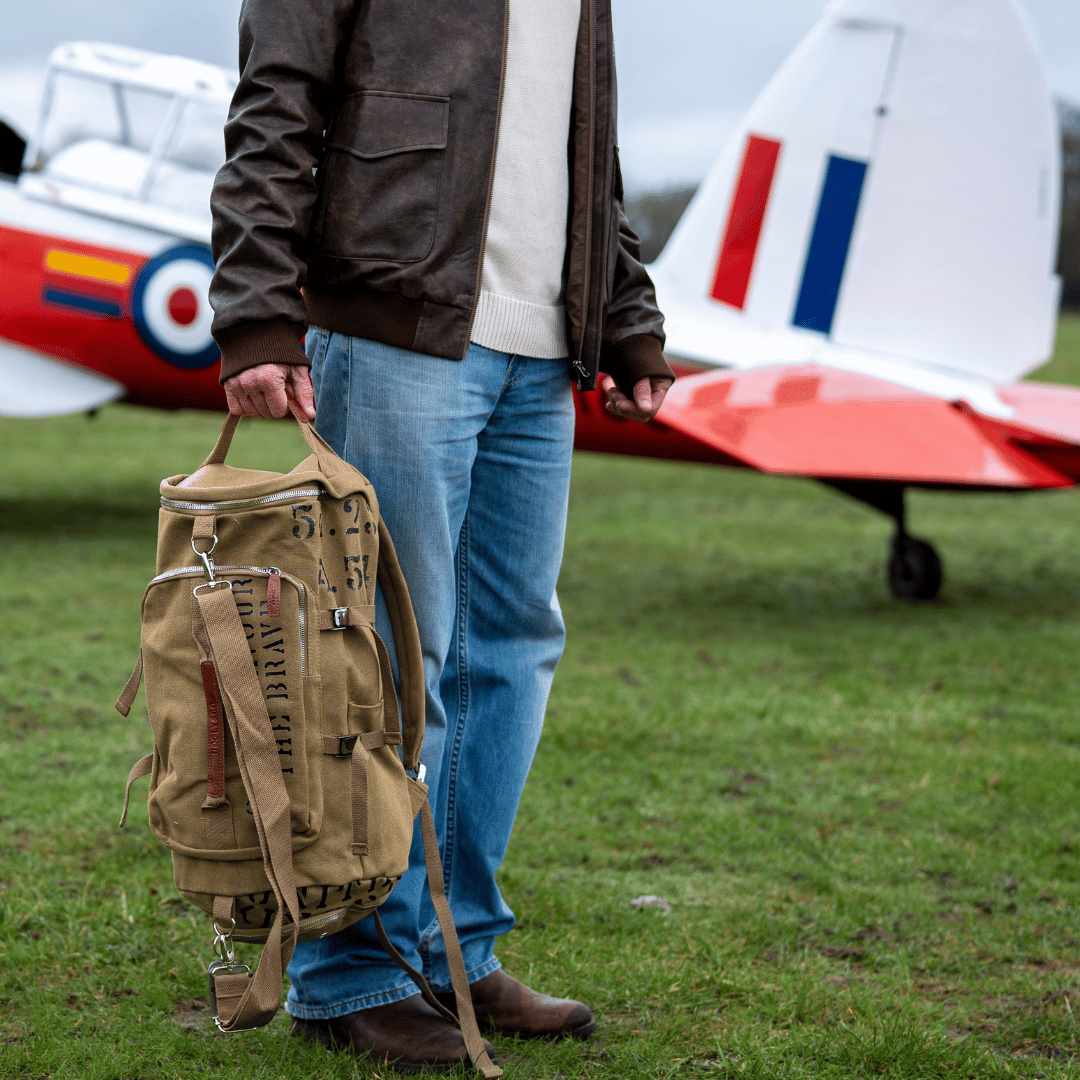 Beige 'Aviation' Duffle Bag by Uggly & Co