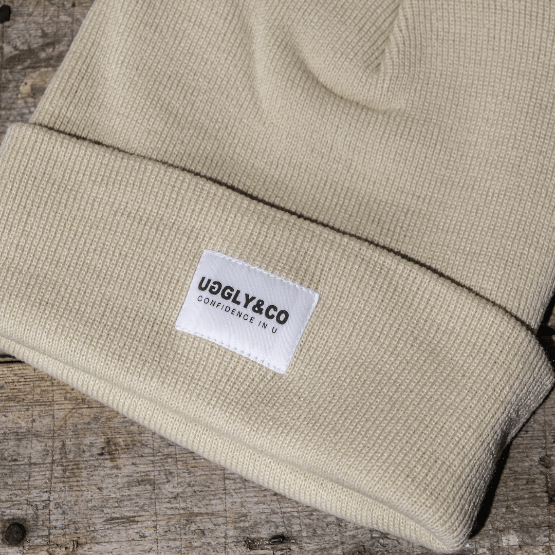 Beige Beanie by Uggly & Co