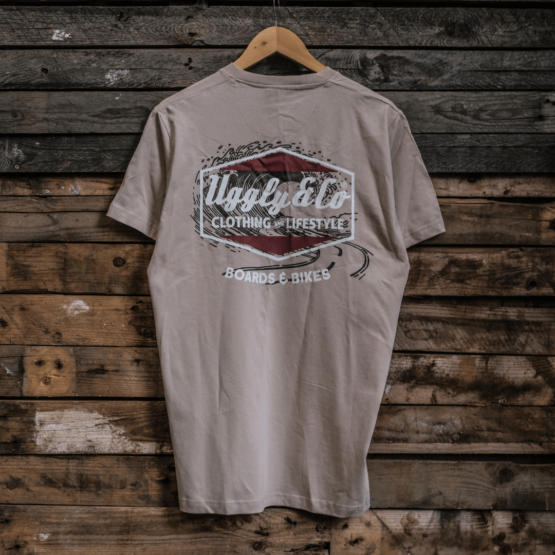 Beige Surf Diamond Tee by Uggly & Co