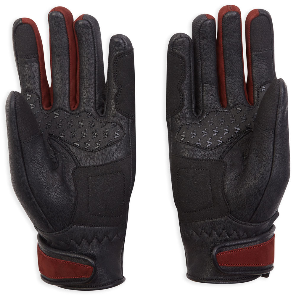Spada Bennett CE Ladies Leather Gloves Black Burgundy
