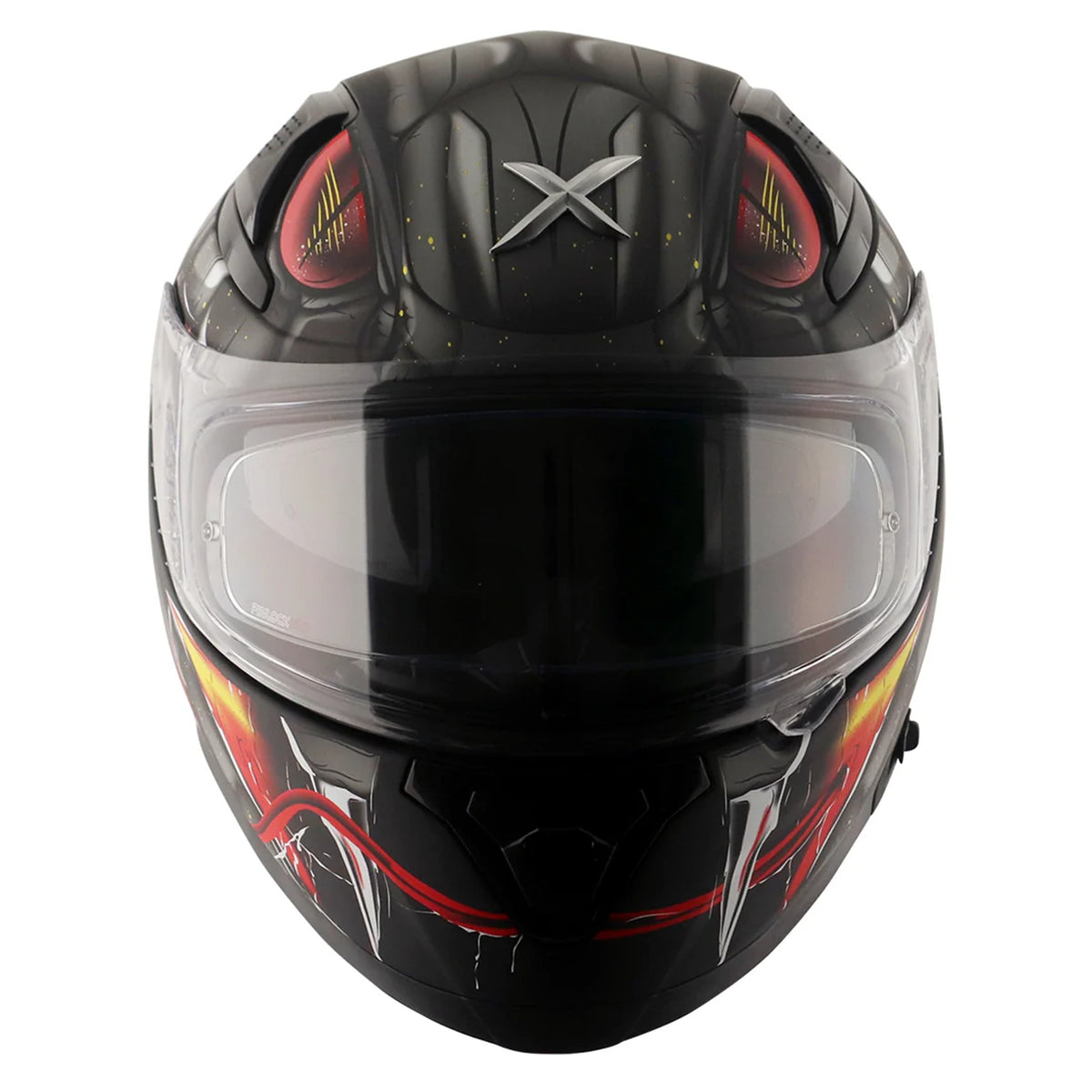 Axor Apex Full Face Helmet - Venomous Black Grey Matt