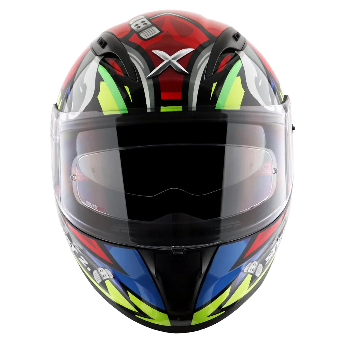 Axor Street Full Face Helmet - Bobby Black Red Gloss