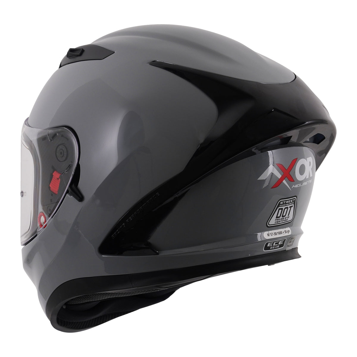 Axor Street Full Face Helmet - Solid Nardo Grey Gloss