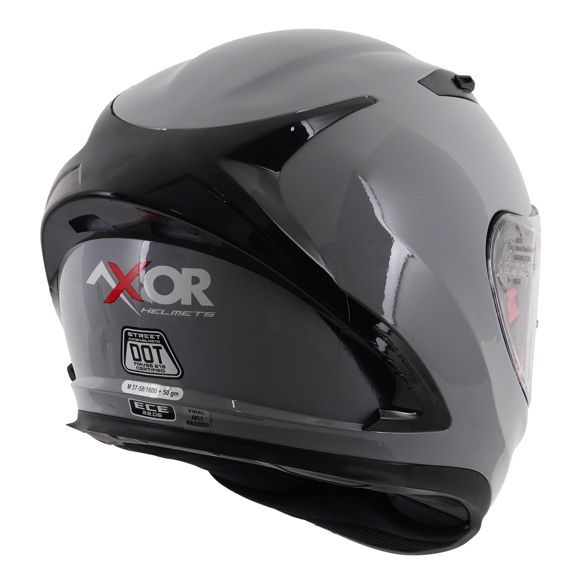 Axor Street Full Face Helmet - Solid Nardo Grey Gloss