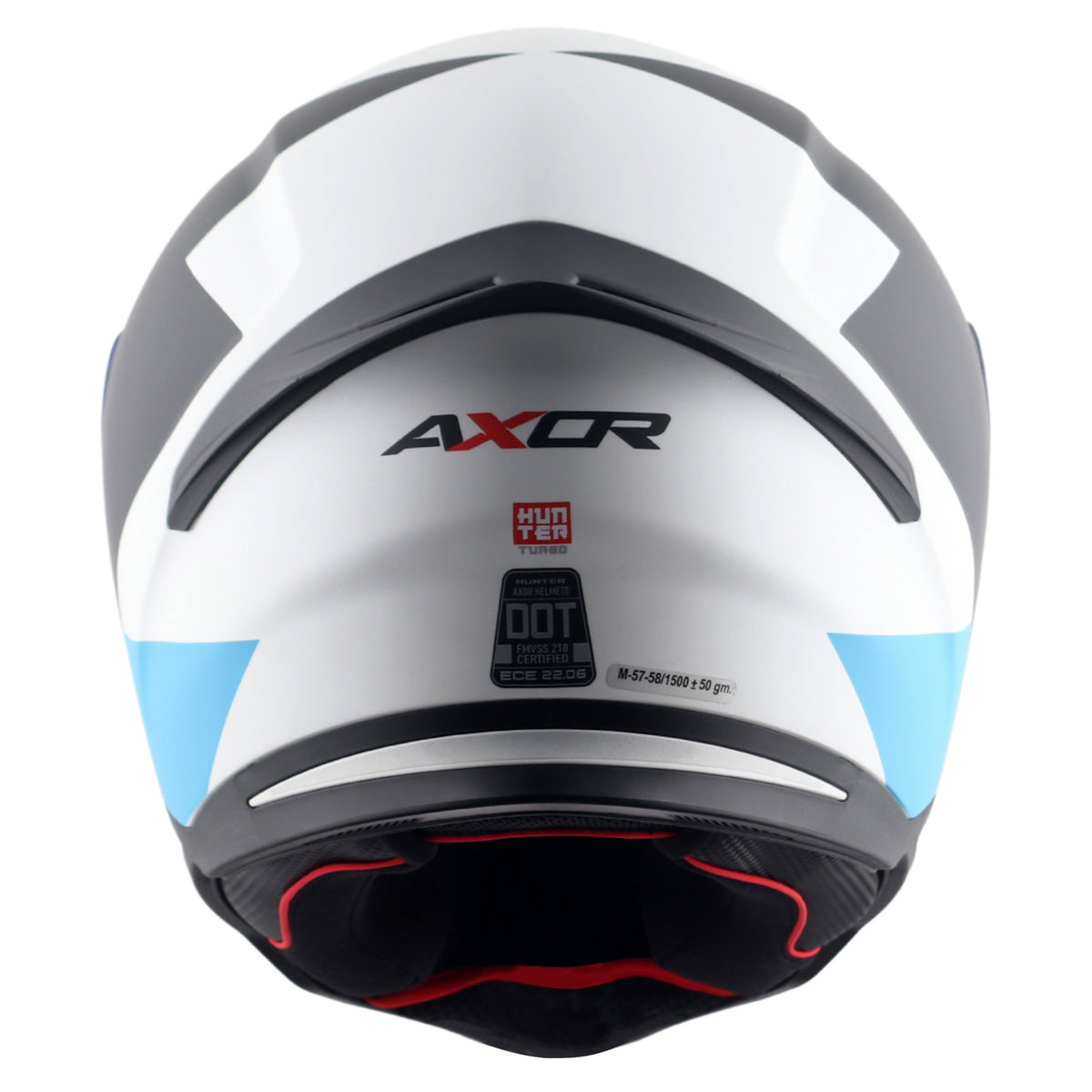 Axor Hunter SH890 Full Face Helmet - Turbo White Red Gloss
