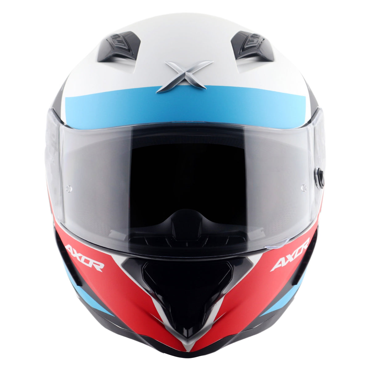 Axor Hunter SH890 Full Face Helmet - Turbo White Red Gloss