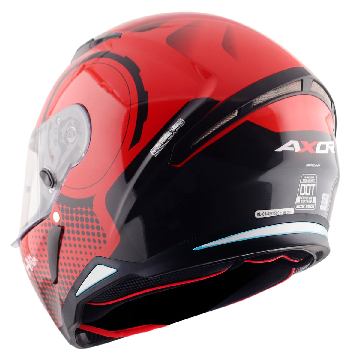 Axor Hunter SH890 Full Face Helmet - Spear Red Gloss